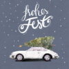 Weihnachtskarte Porsche 911, Farbe weiß, DIN A6