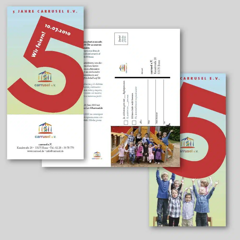 Eine Einladung für ein Jubiläum.