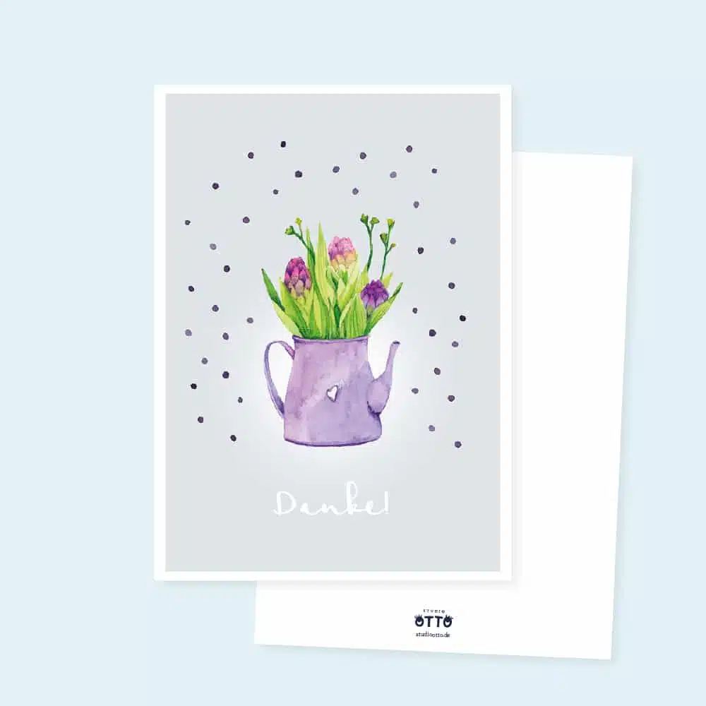 Postkarten-Set „Danke“<br>5 Grußkarten im Set – Bild 2