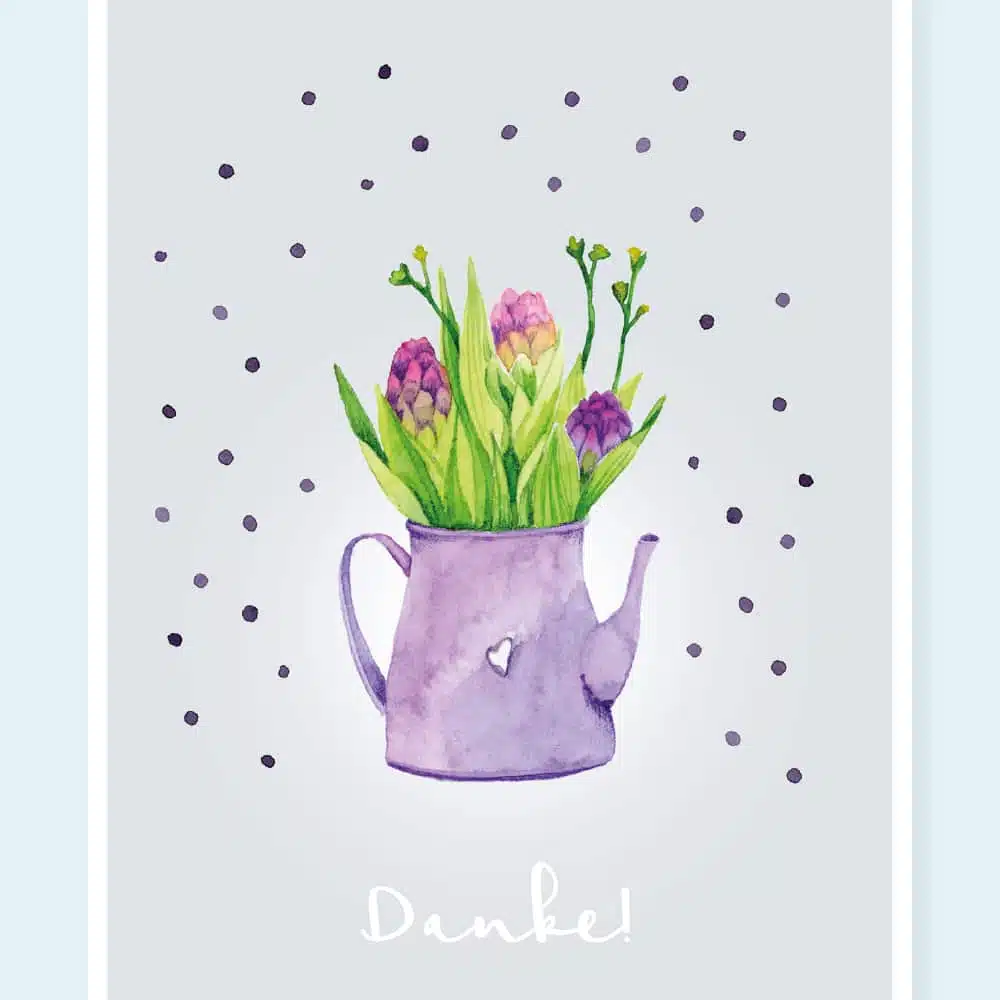 Postkarten-Set „Danke“<br>5 Grußkarten im Set